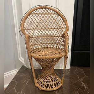 Vintage Mini Peacock Chair — plant stand or doll chair!